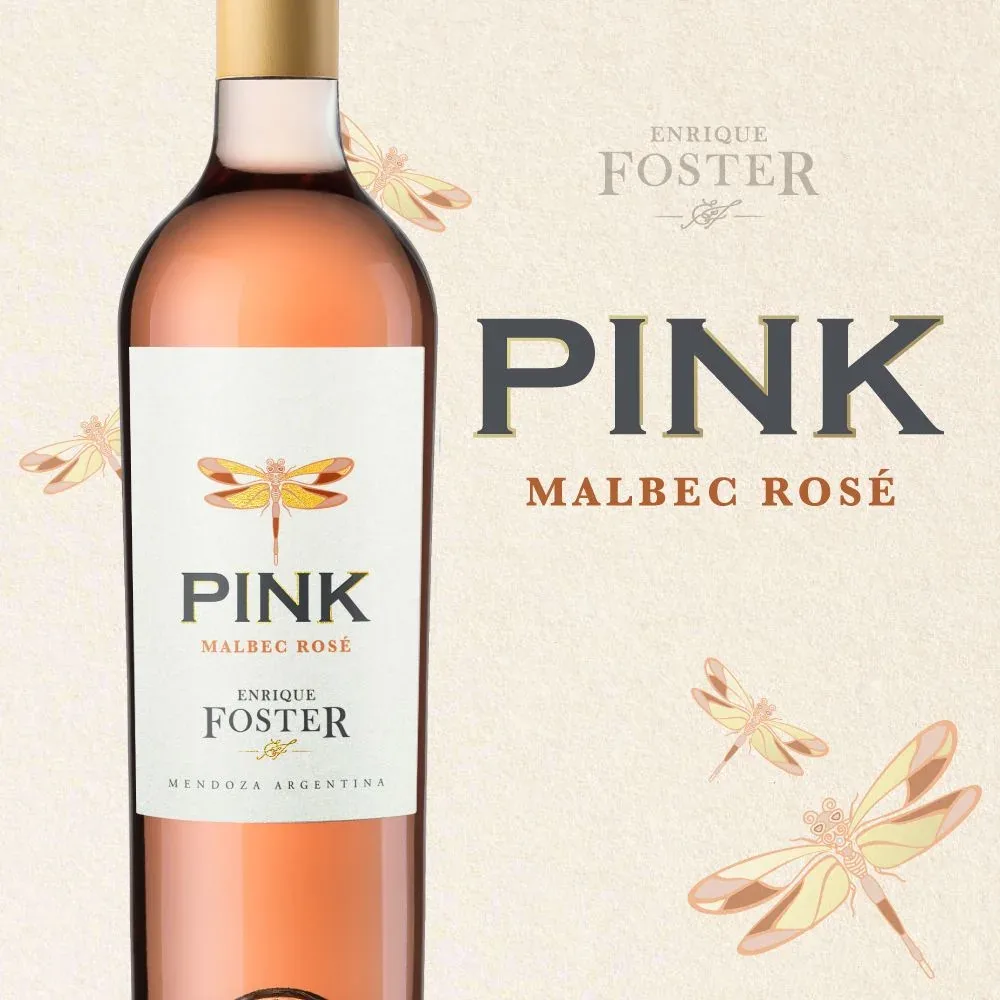 Botella de vino Pink Malbec Rosé Enrique Foster incluida en Premium Day Spa